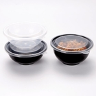 48 أوقية حاويات تناول الطعام الأسود للاستعمال مرة واحدة سهلة الفتح حاوية طعام بلاستيكية