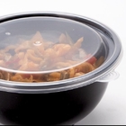 48 أوقية حاويات تناول الطعام الأسود للاستعمال مرة واحدة سهلة الفتح حاوية طعام بلاستيكية