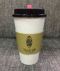 القهوة الساخنة ورقة كأس الأكمام مع شعار طباعة فليكسو ألوان مختلفة