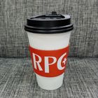 القهوة ورقة كأس كم شعار مخصص مع الغذاء الصف ورق الكرافت المموج