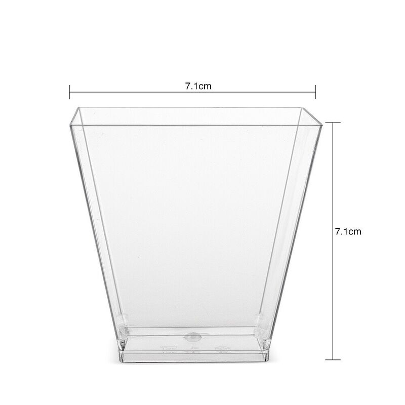 Wholesale Disposable Plastic Dessert Cups – Mousse Cup, Jelly Cup, Pudding Cup, Mini Champagne Glass, Square Cup