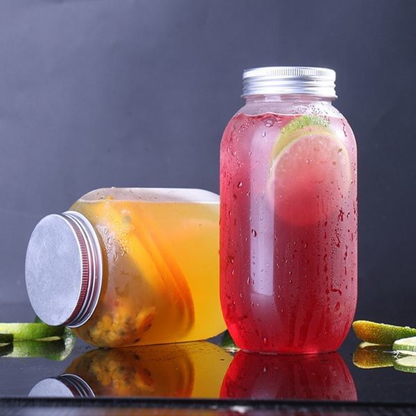 يمكن BPA الحرة 330ml زجاجات المشروبات البلاستيكية الحيوانات الأليفة لبوبا الشاي النبيذ صديقة للبيئة