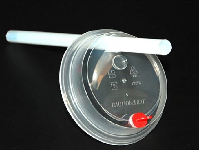 PP حقن البلاستيك كأس غطاء أغطية 80mm 90mm حجم مخصص أبيض أسود شفاف