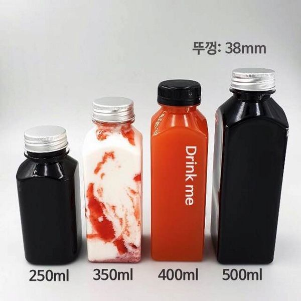 Pet Milk Tea المتاح لوازم زجاجات المشروبات البلاستيكية 300 مل 350 مل 400 مل عصير النبيذ Oem