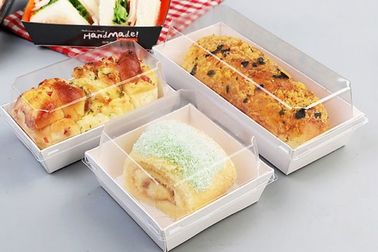 الخبز الأطعمة ورقة الحاويات الجاهزة مع الأغطية البلاستيكية شعار مخصص